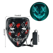 LED Halloween Purge Mask - Glows in the Dark