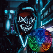 LED Halloween Purge Mask - Glows in the Dark