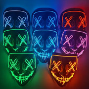 LED Halloween Purge Mask - Glows in the Dark