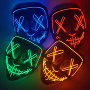 LED Halloween Purge Mask - Glows in the Dark