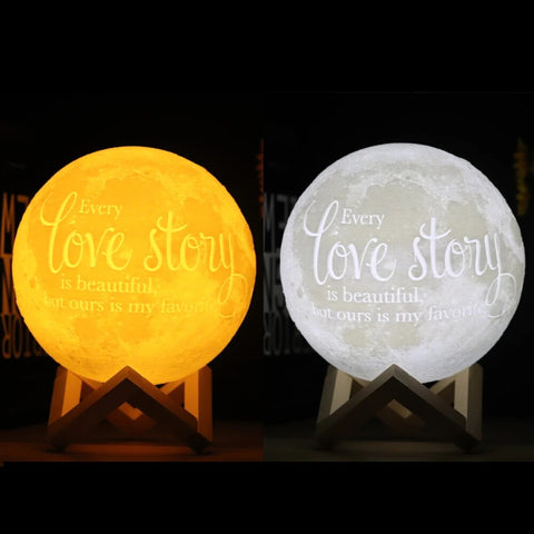 Custom 3D Moon Lamp Night Light with Photo/Text