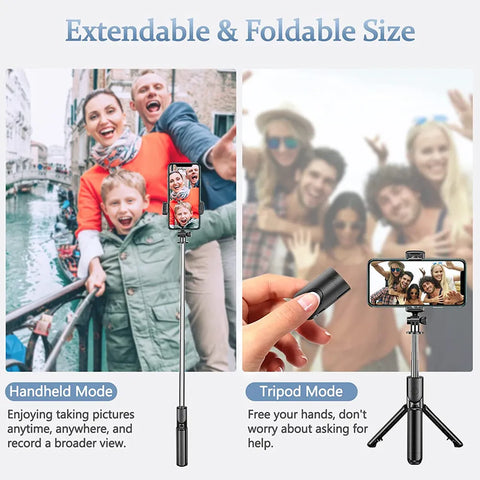 Selfie Stick Tripod with Bluetooth Remote by T-WOLF