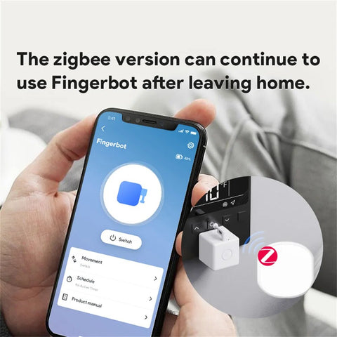 Smart Zigbee 3.0 Fingerbot Plus with Voice Control