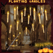 Magical Floating LED Candles with Wand Remote