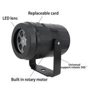 360° Rotating Projection Light with 6 Patterns