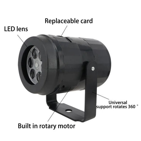 360° Rotating Projection Light with 6 Patterns