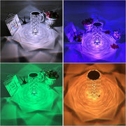 LED Crystal Rose Table Lamp with Touch Control