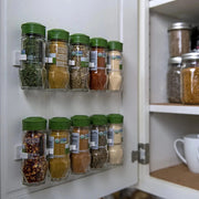 Wall-Mounted Spice Bottle Organizer with Clips