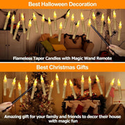 Magical Floating LED Candles with Wand Remote