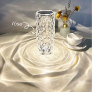 LED Crystal Rose Table Lamp with Touch Control