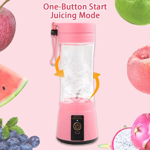 Portable Fruit Juice Blenders | Mini Electric Bottle 6 Blades Juicer