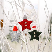 Christmas Star Ornament Red Tree Pendant