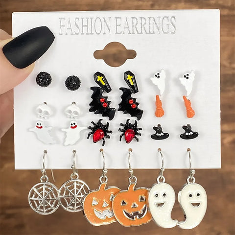 FNIO Halloween & Christmas Themes Earring Set