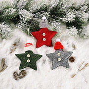 Christmas Star Ornament Red Tree Pendant