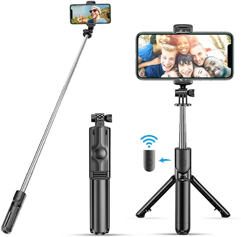 Selfie Stick Tripod with Bluetooth Remote by T-WOLF