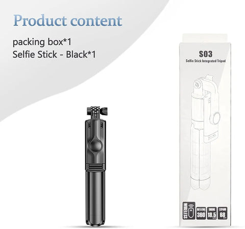 Selfie Stick Tripod with Bluetooth Remote by T-WOLF