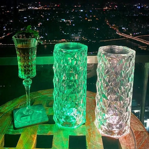 LED Crystal Rose Table Lamp with Touch Control